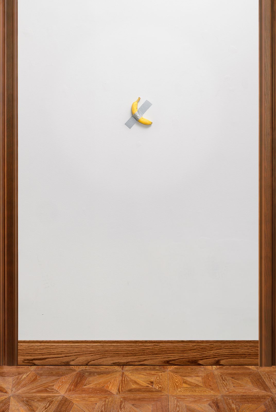 Banana on wall