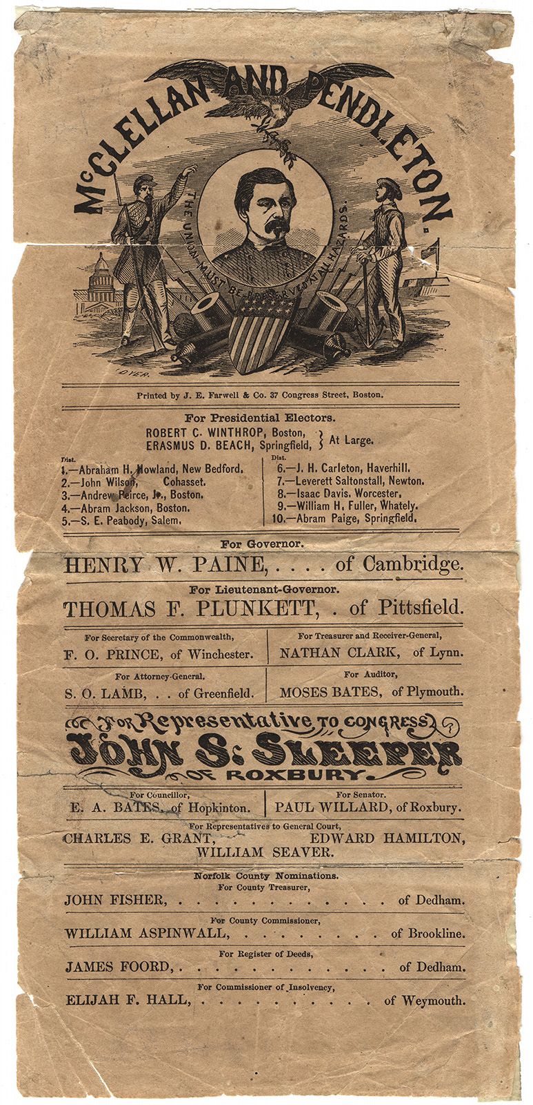 a vintage voting ballot